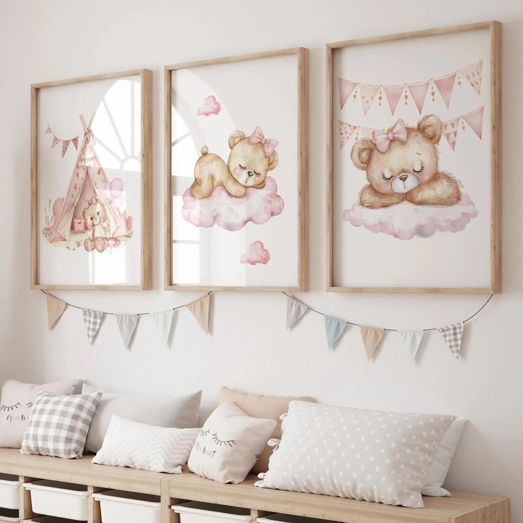 Sustainable Living Products - Pink Dream Bear Carousel Tent Swing