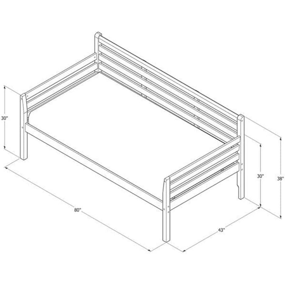 Twin Daybed in Medium Brown, S - đánh giá và giá Sustainable Living Homes